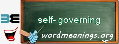 WordMeaning blackboard for self-governing